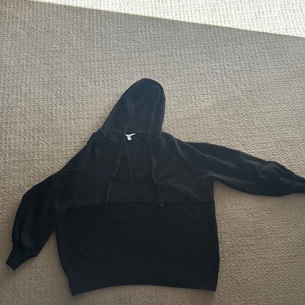 Black Hooded Sweater